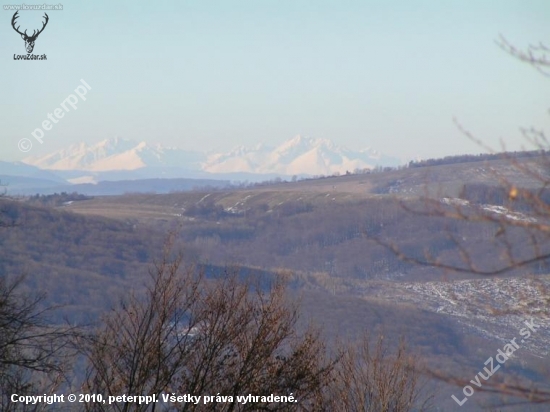 Pohľad na V.Tatry z najvyšieho bodu nášho PR