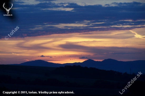 večerní panorama Buchlovských hor