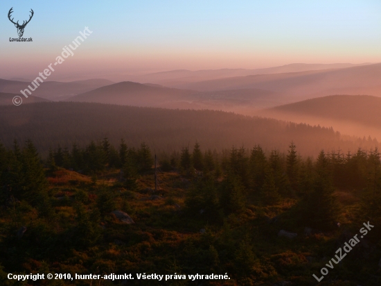 ráno na Oblíku (Šumava)