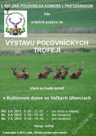 Výstava poľovníckych trofejí