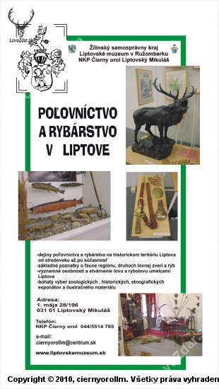 Expozícia poľovníctvo a rybárstvo v Liptove