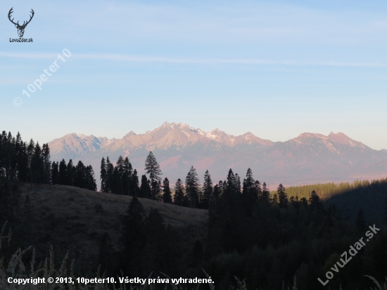 ranný pohľad na Tatry