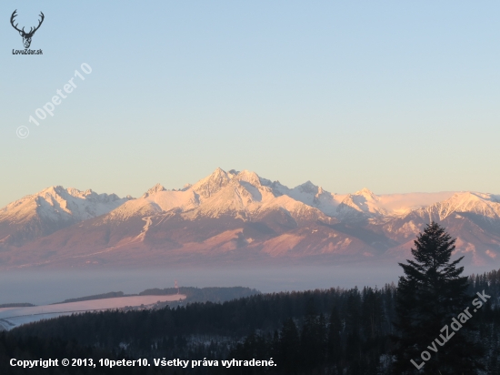 ranný pohľad na Tatry