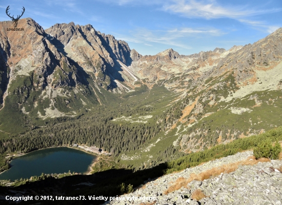 Výhlad z Ostrvy na Popradské Pleso