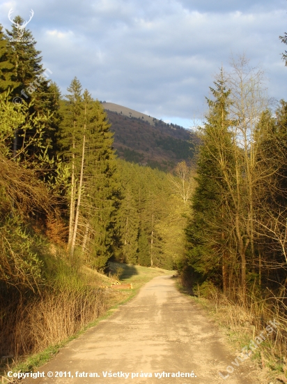 posledné lúče slnka na doline