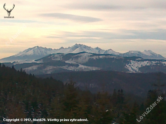 Pohľad na TATRY z Levočských vrchov