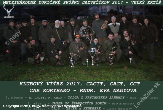 Car Korybako/ 19.11.2017 MDSJ- Víťaz, klubový víťaz 2017