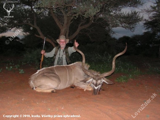 první africká trofej-kudu velký a k tomu ještě stříbrný